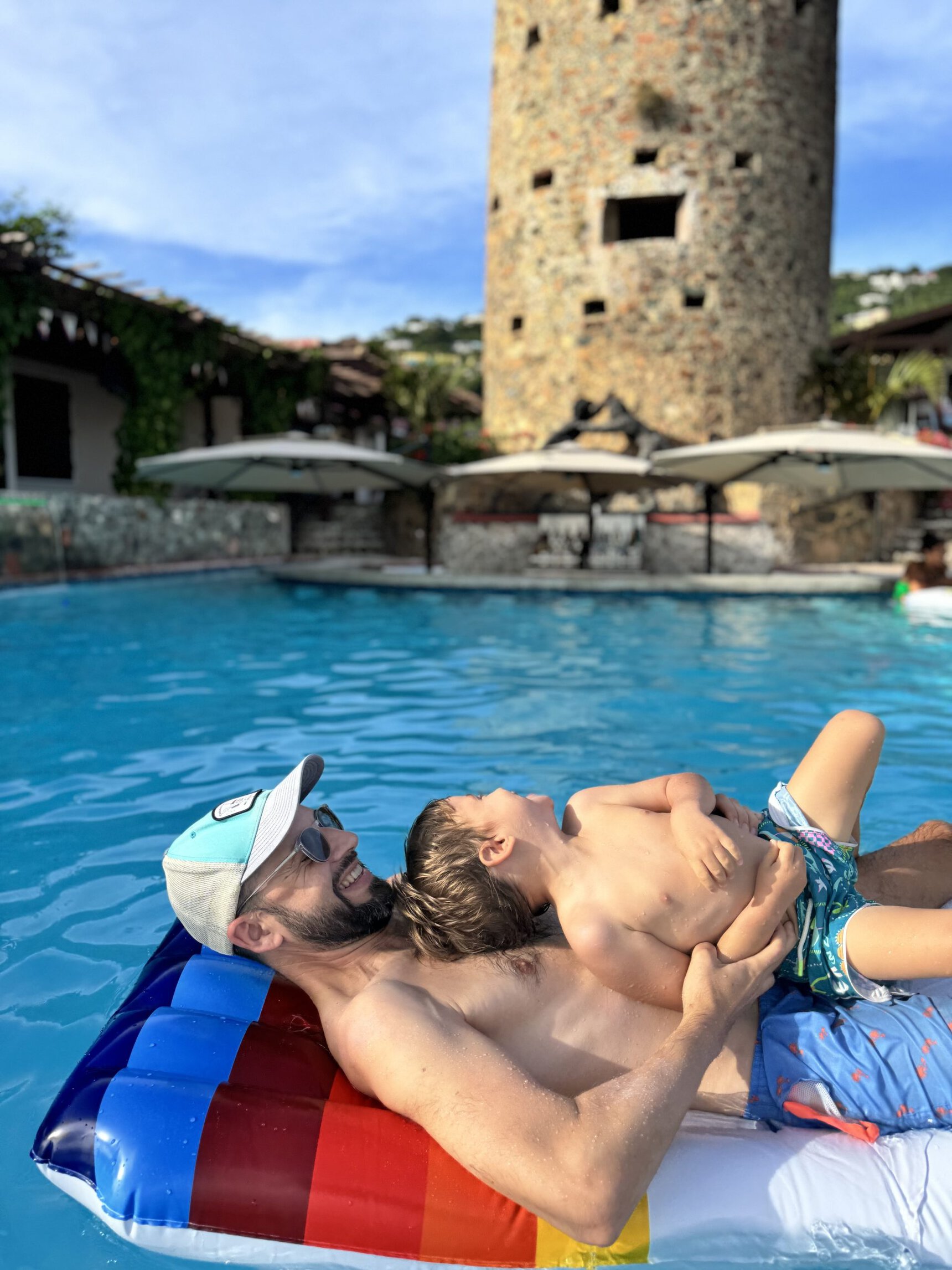 Lounging poolside at Blackbeard's Castle, St. Thomas