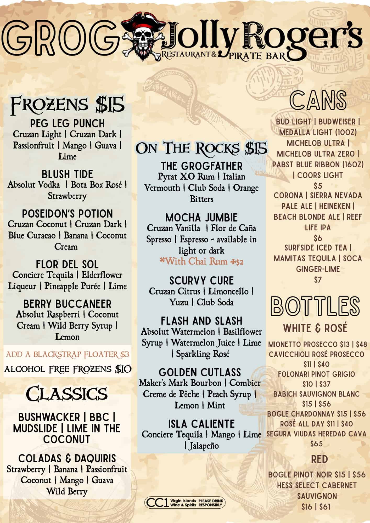 Jolly Roger's Menu — page 2