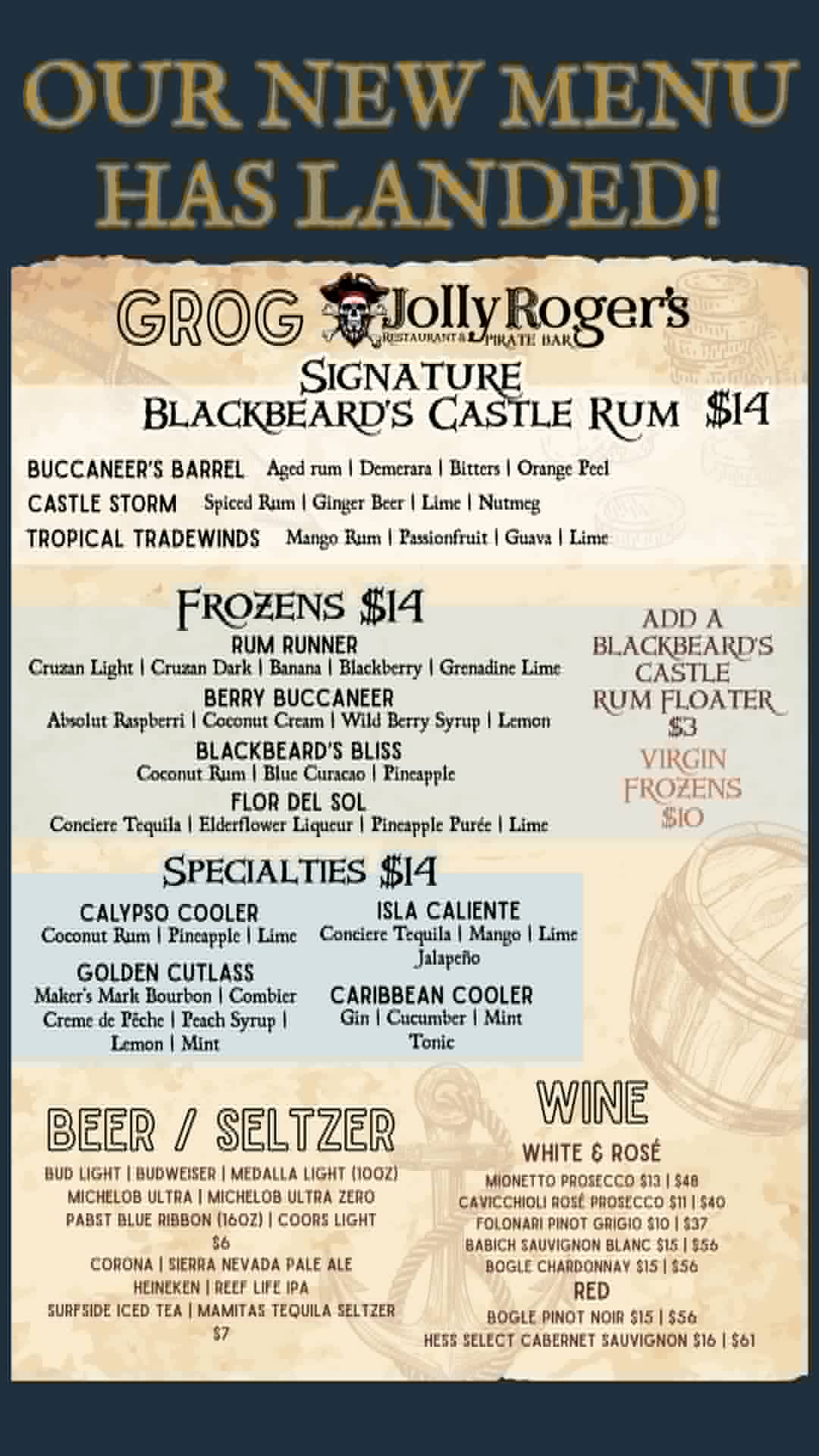 Jolly Roger's Menu — page 2