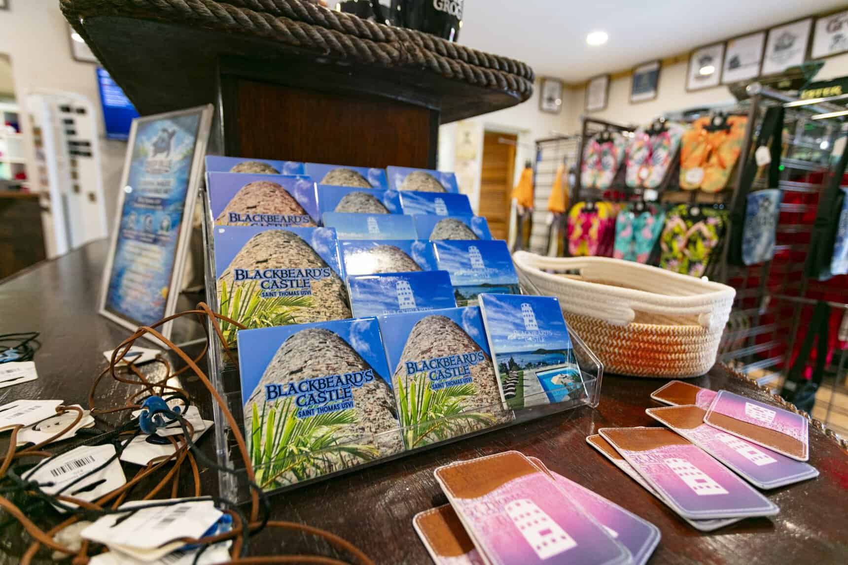 Locally made St. Thomas shopping keepsakes and prints at the Pirate's Den gift shop