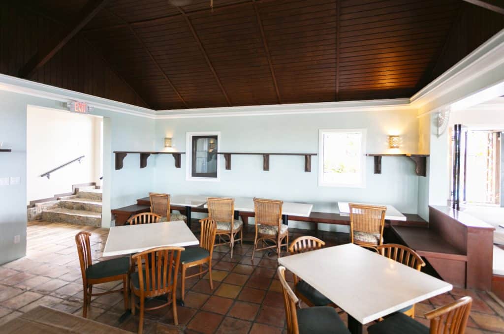 The Historic Dining Suite set with tables for a private dinner at Blackbeard's Castle